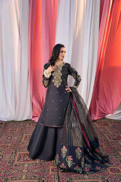 Black Embroidered Plazo set