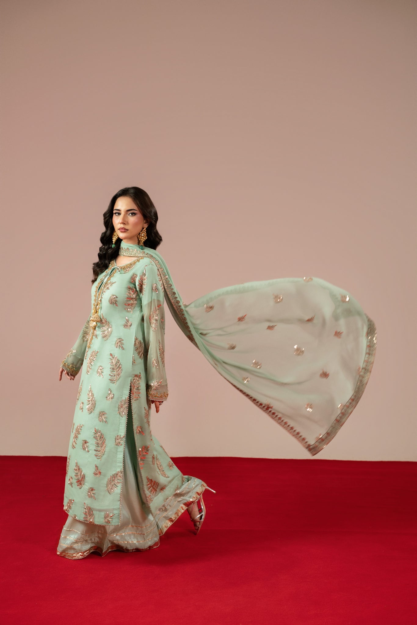 Pistachio  Plazo Set