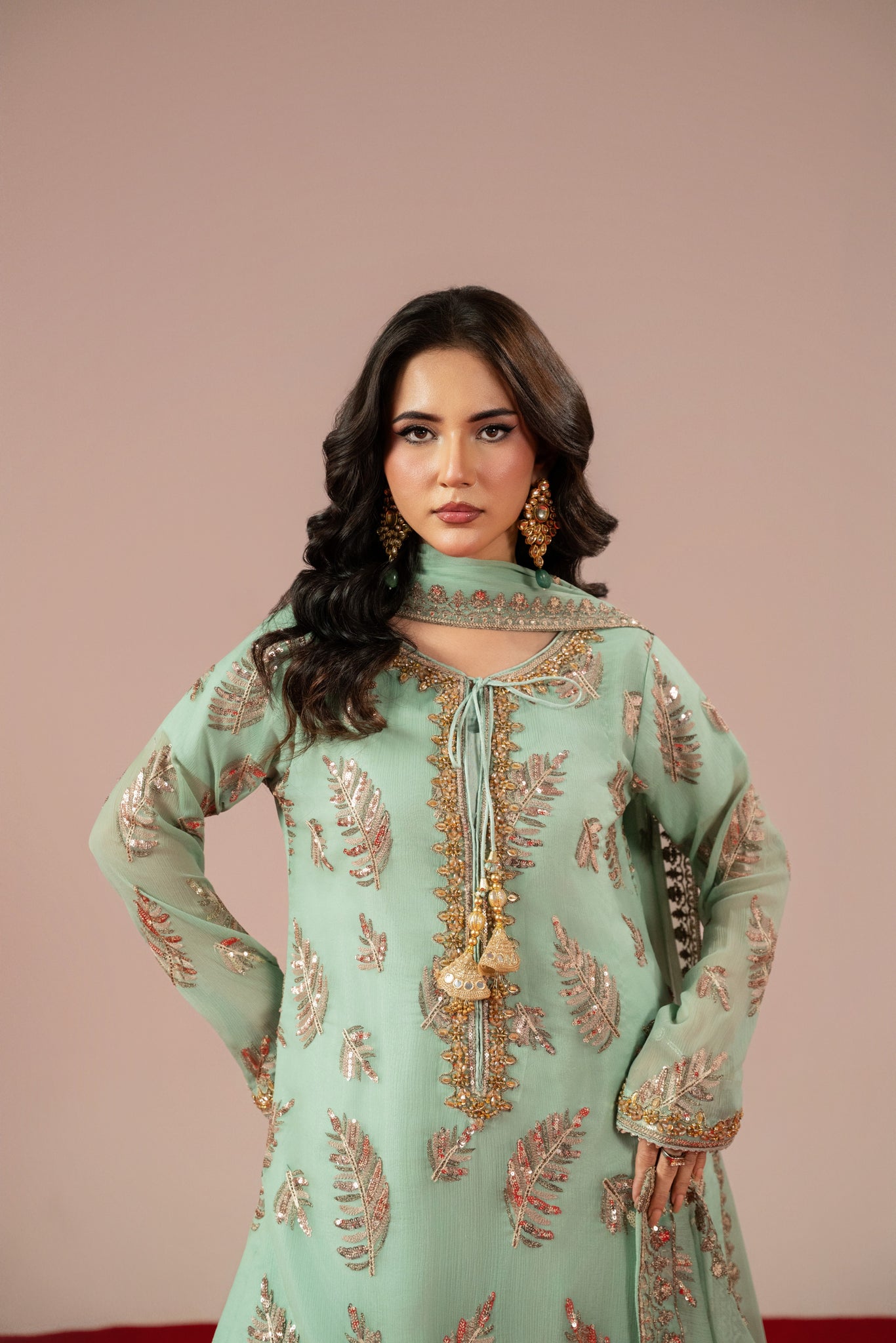 Pistachio  Plazo Set