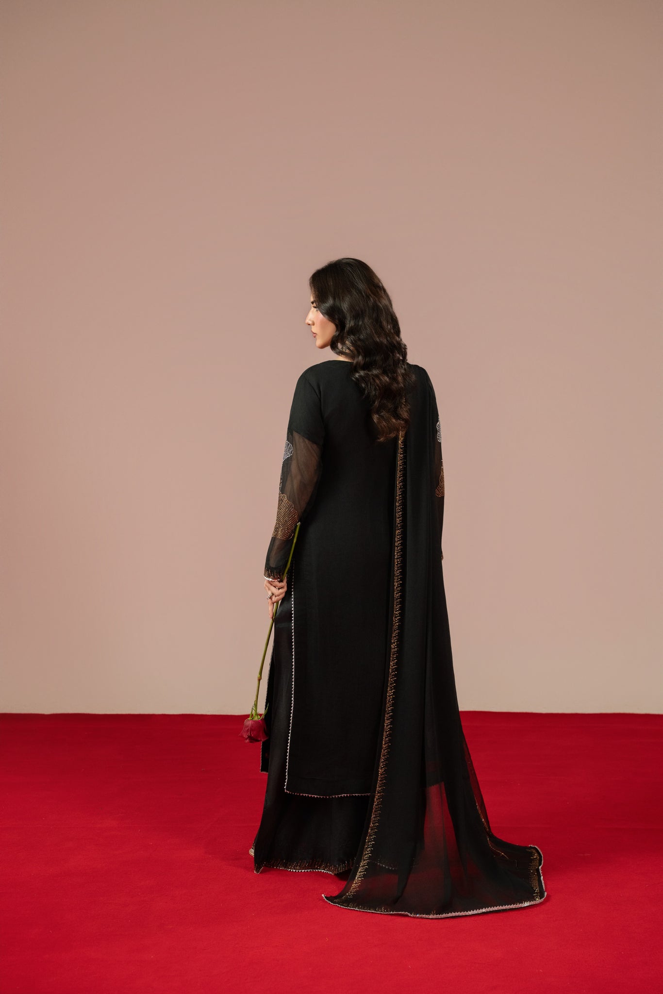 Black Studded Rhinestone