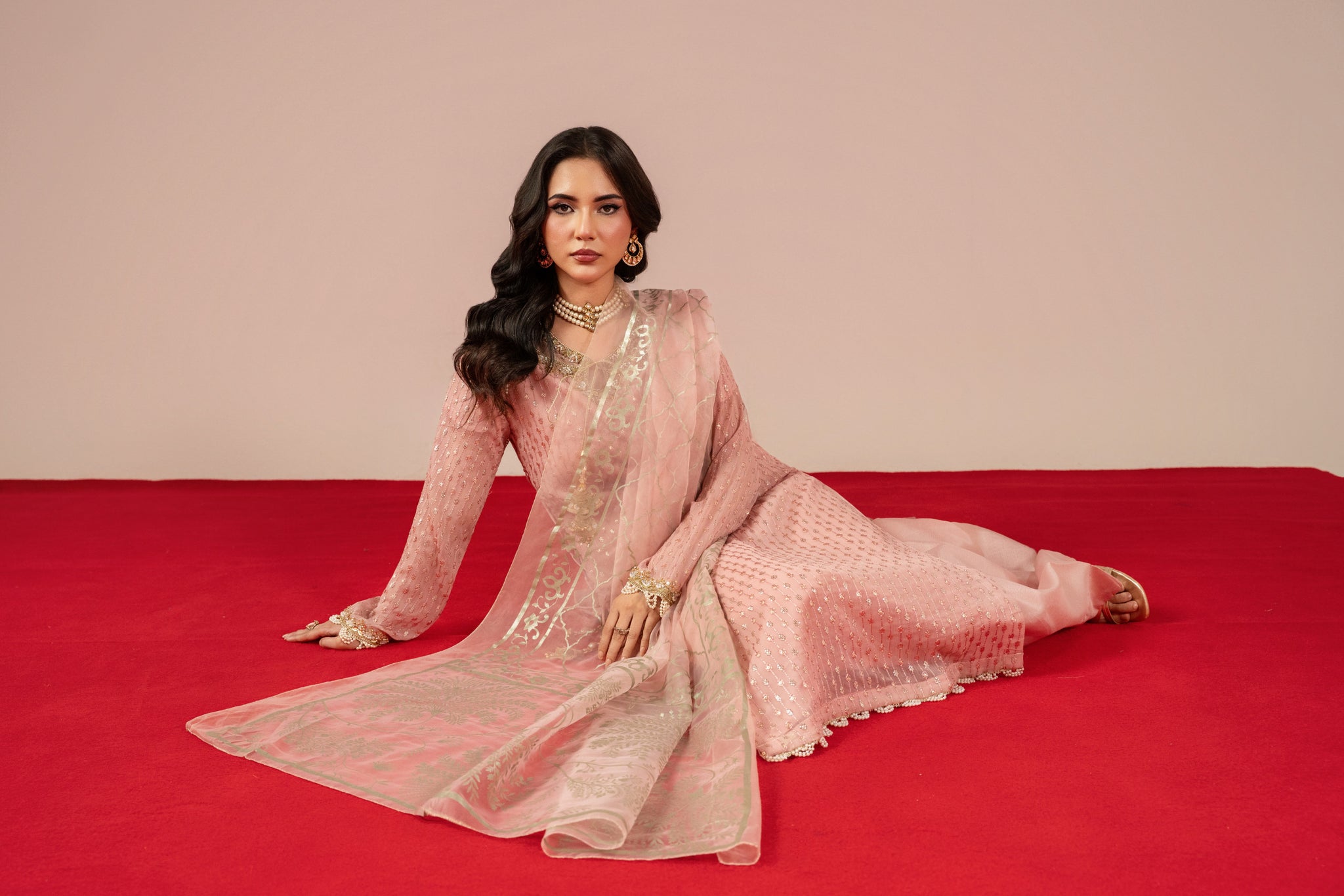 Tea Rose Pink Plazo Set