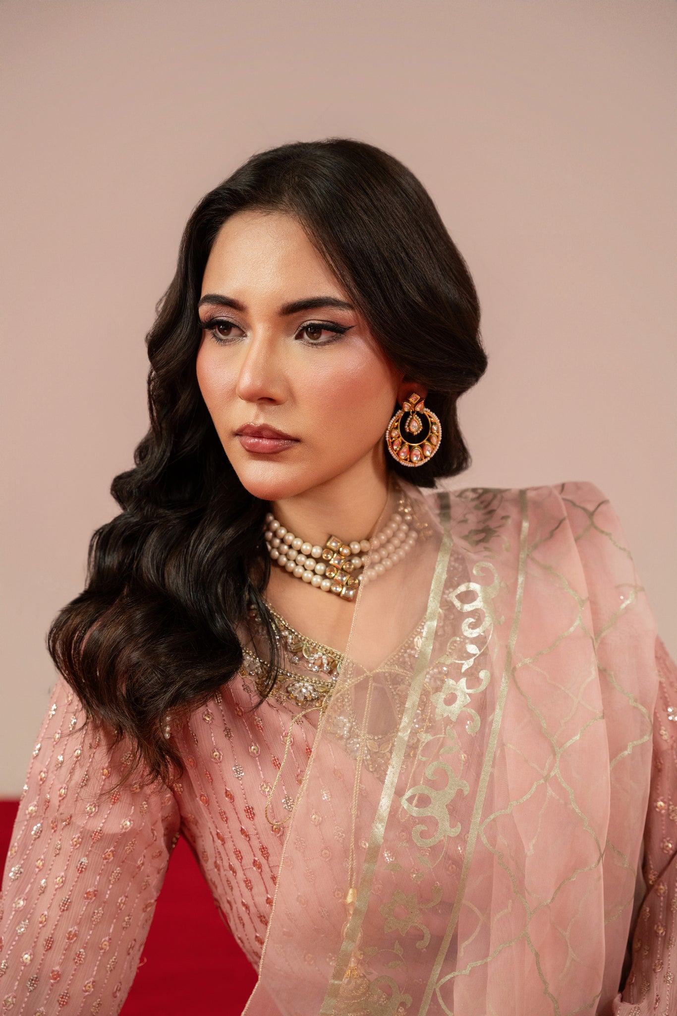 Tea Rose Pink Plazo Set