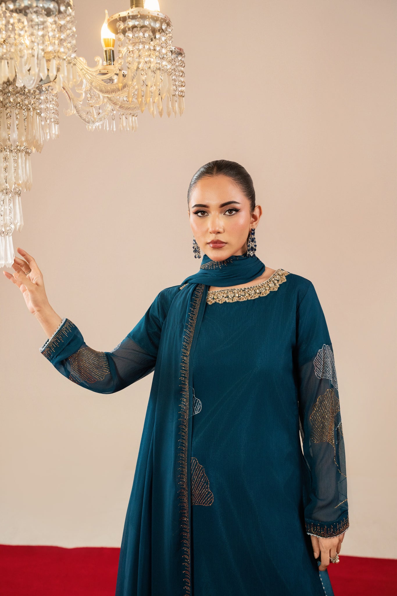 Blue Studded Rhinestone