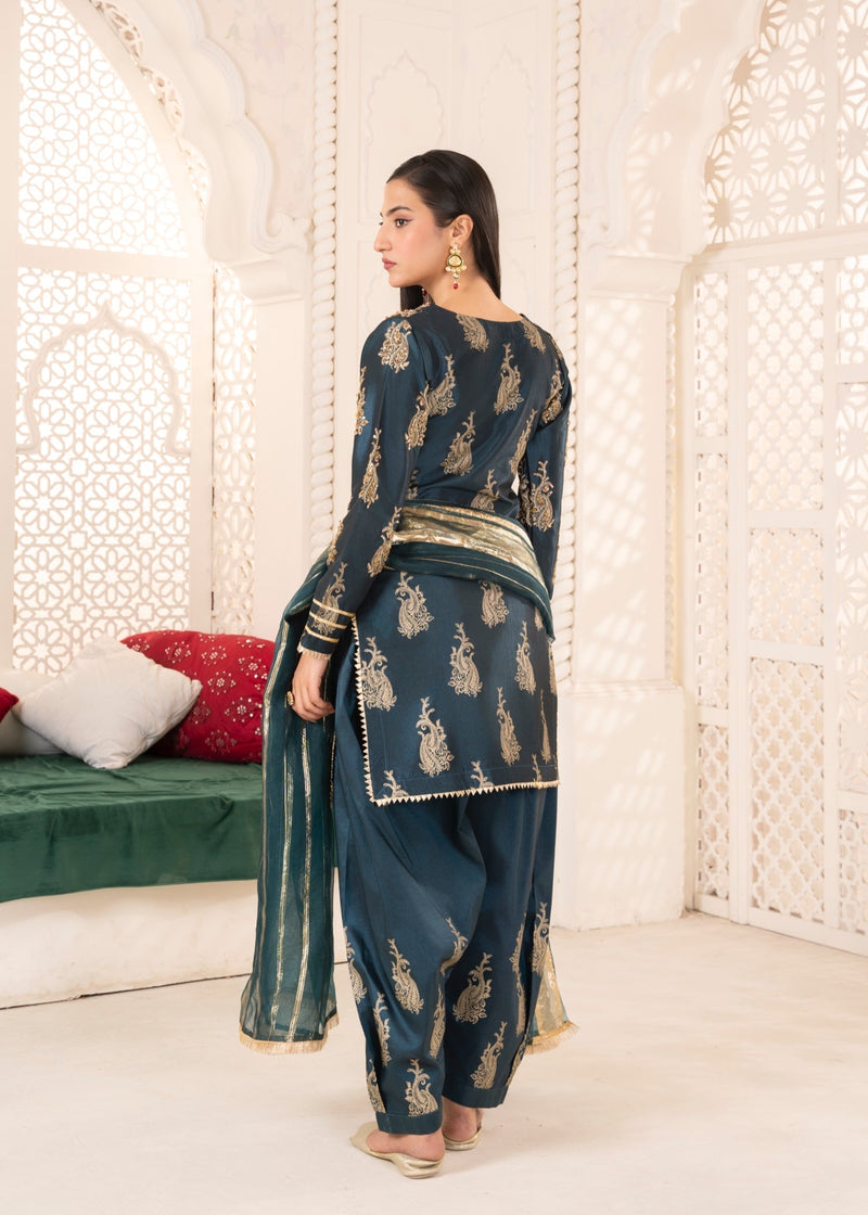 Teal kurta set 30