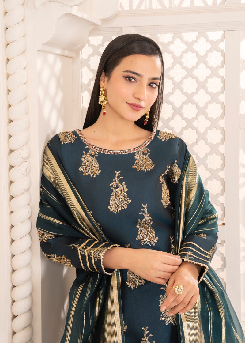 Teal kurta set 30