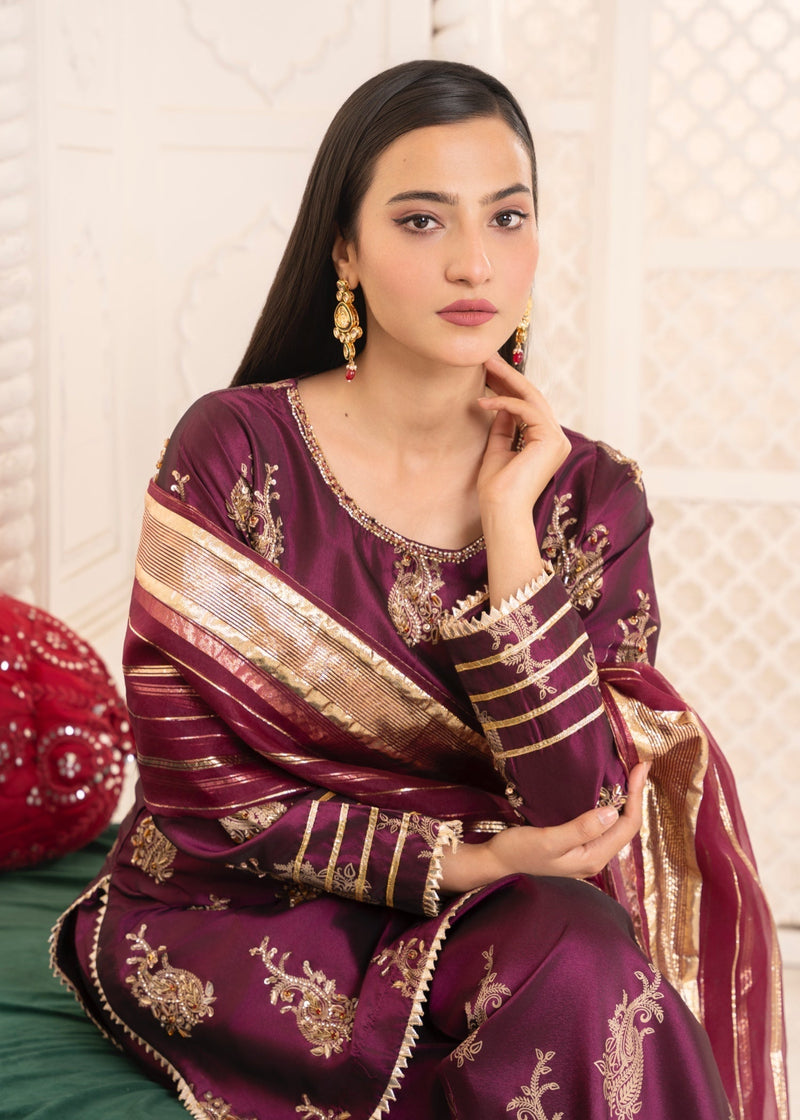 Maroon kurta set 31