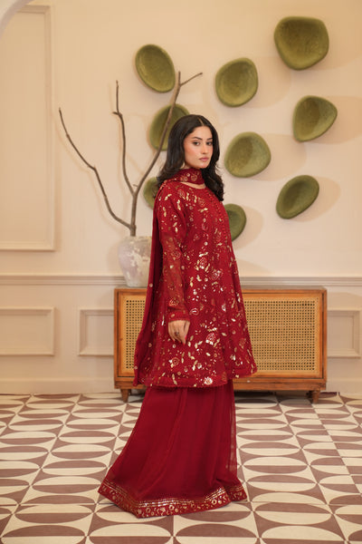 Rose Red Deep Frock
