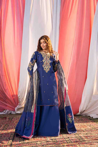 Silk Royal blue Plazo set
