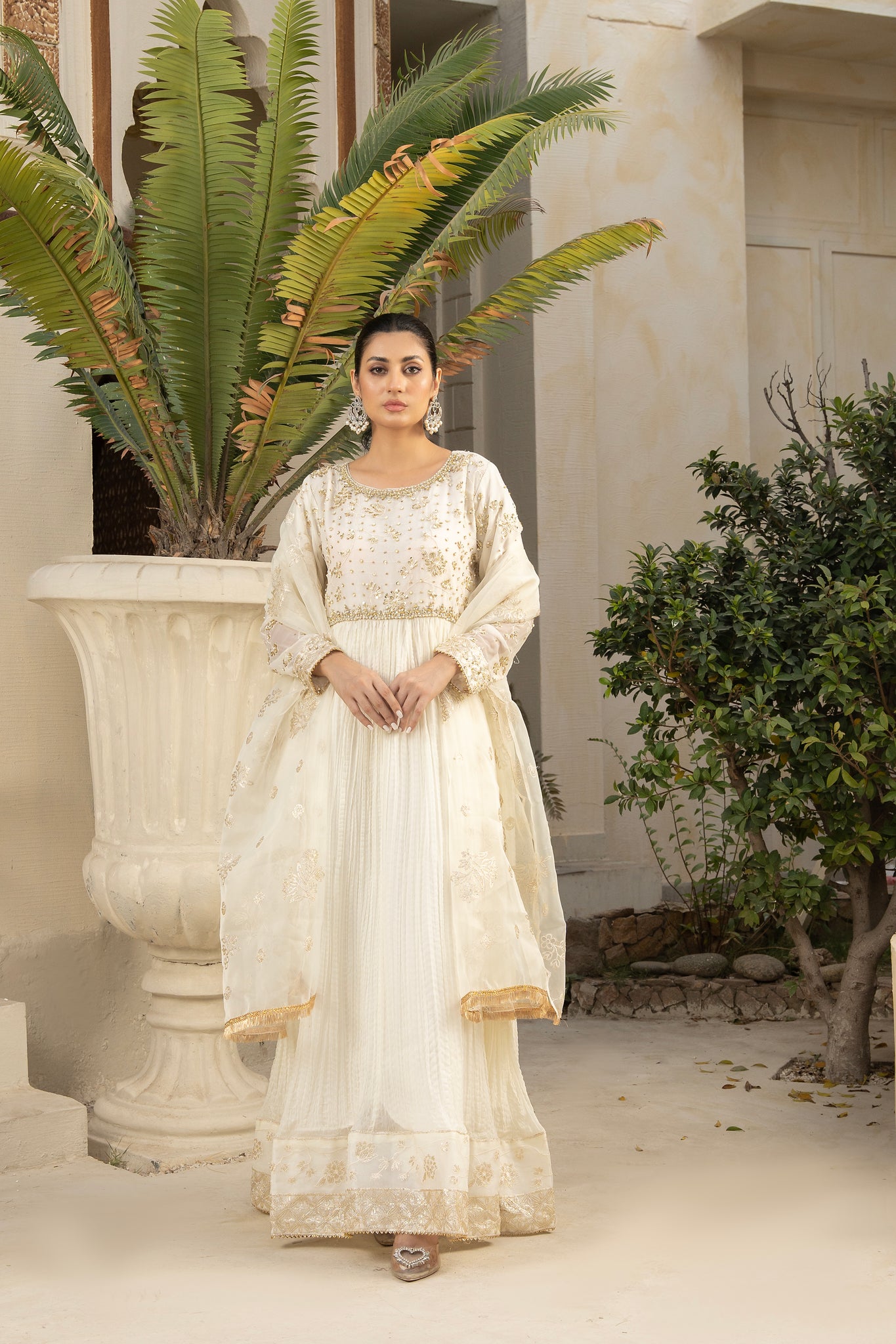 Anarkli Frock OffWhite 31