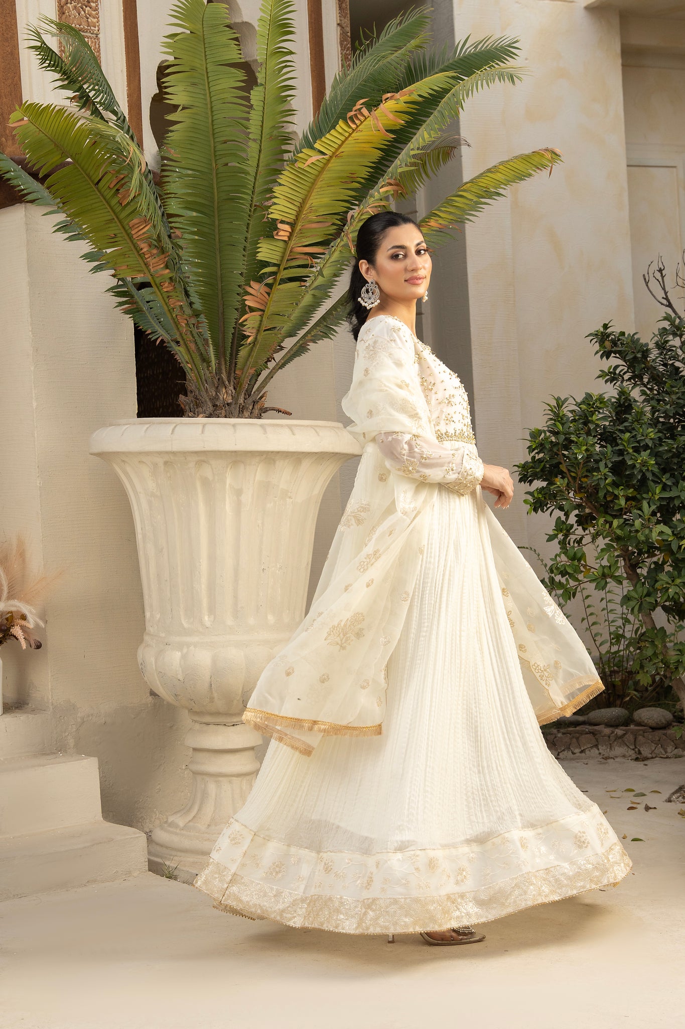 Anarkli Frock OffWhite 31