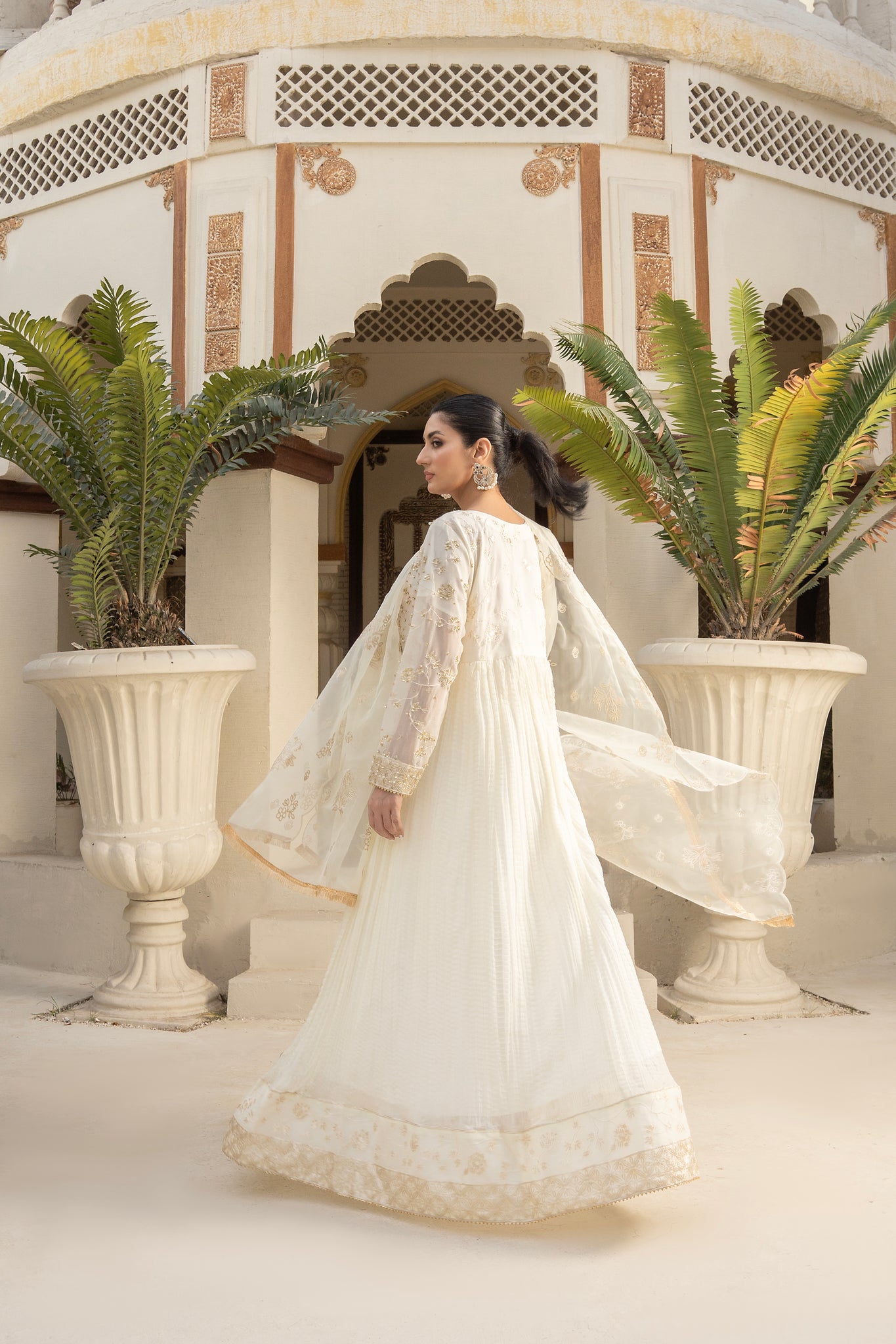 Anarkli Frock OffWhite 31