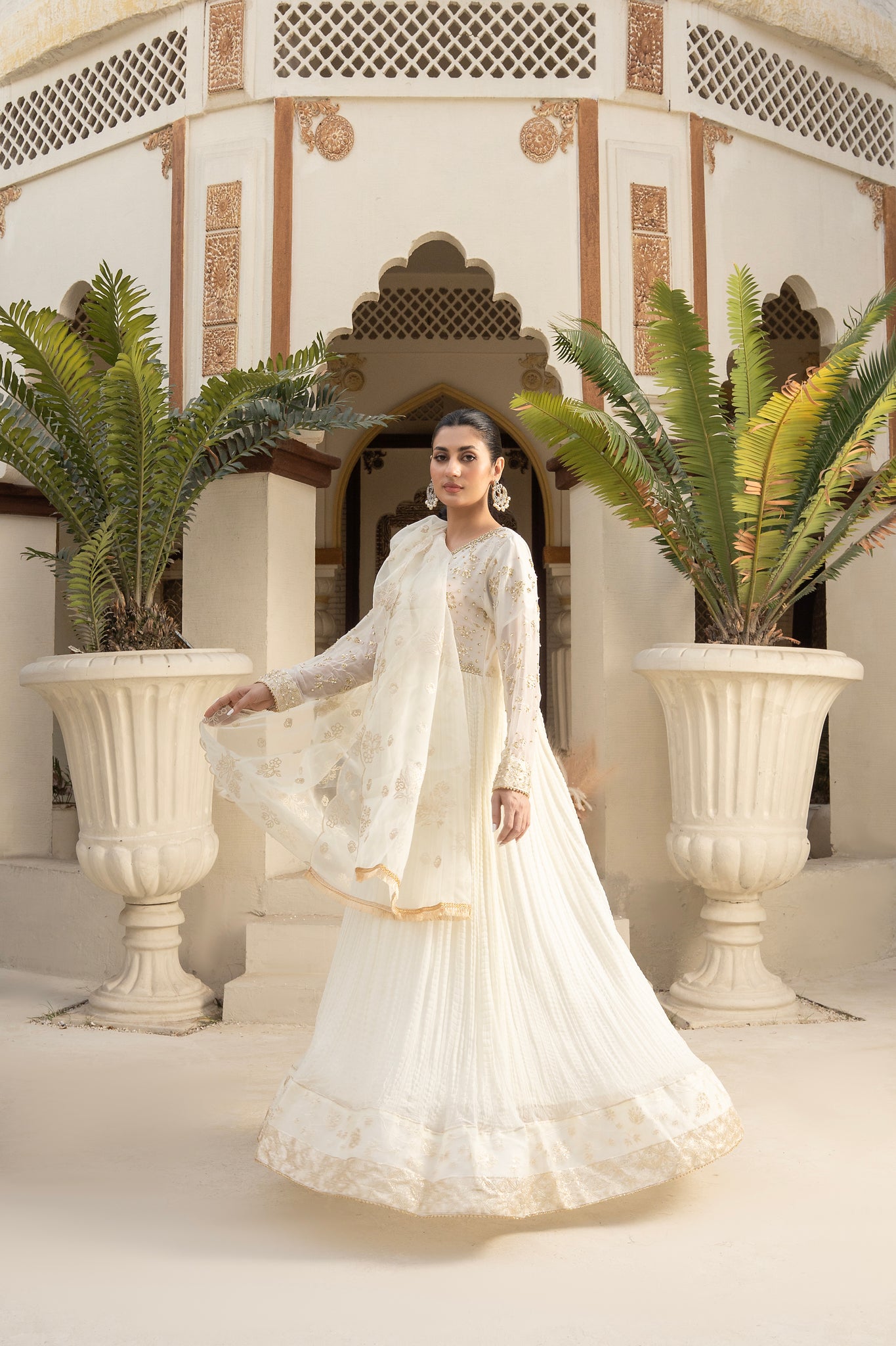 Anarkli Frock OffWhite 31