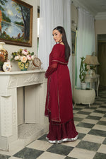 Maroon Studded Rhinestone