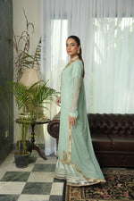 Tea Green embroidered kurta set