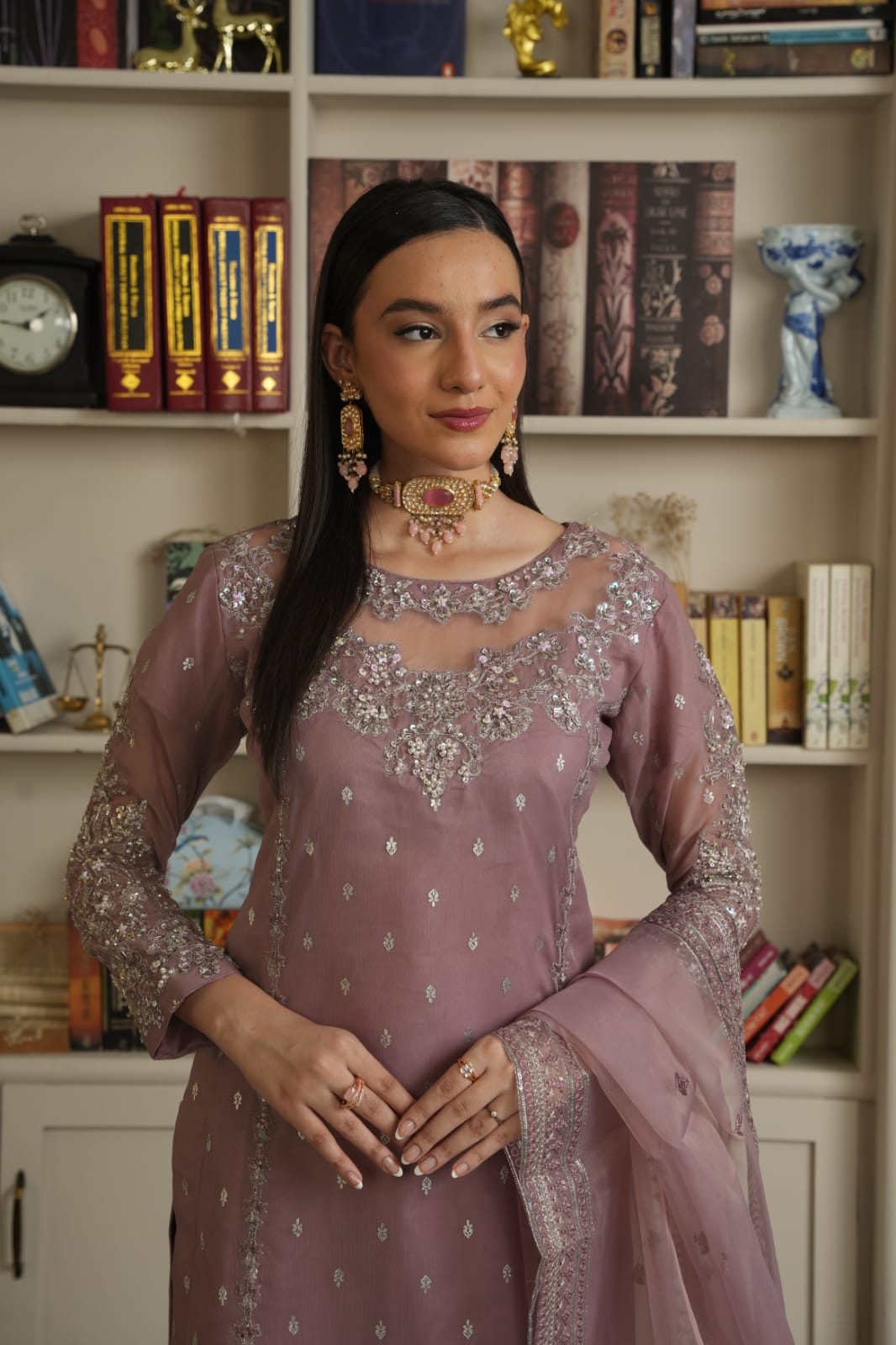 MAUVE Embroidery long shirt