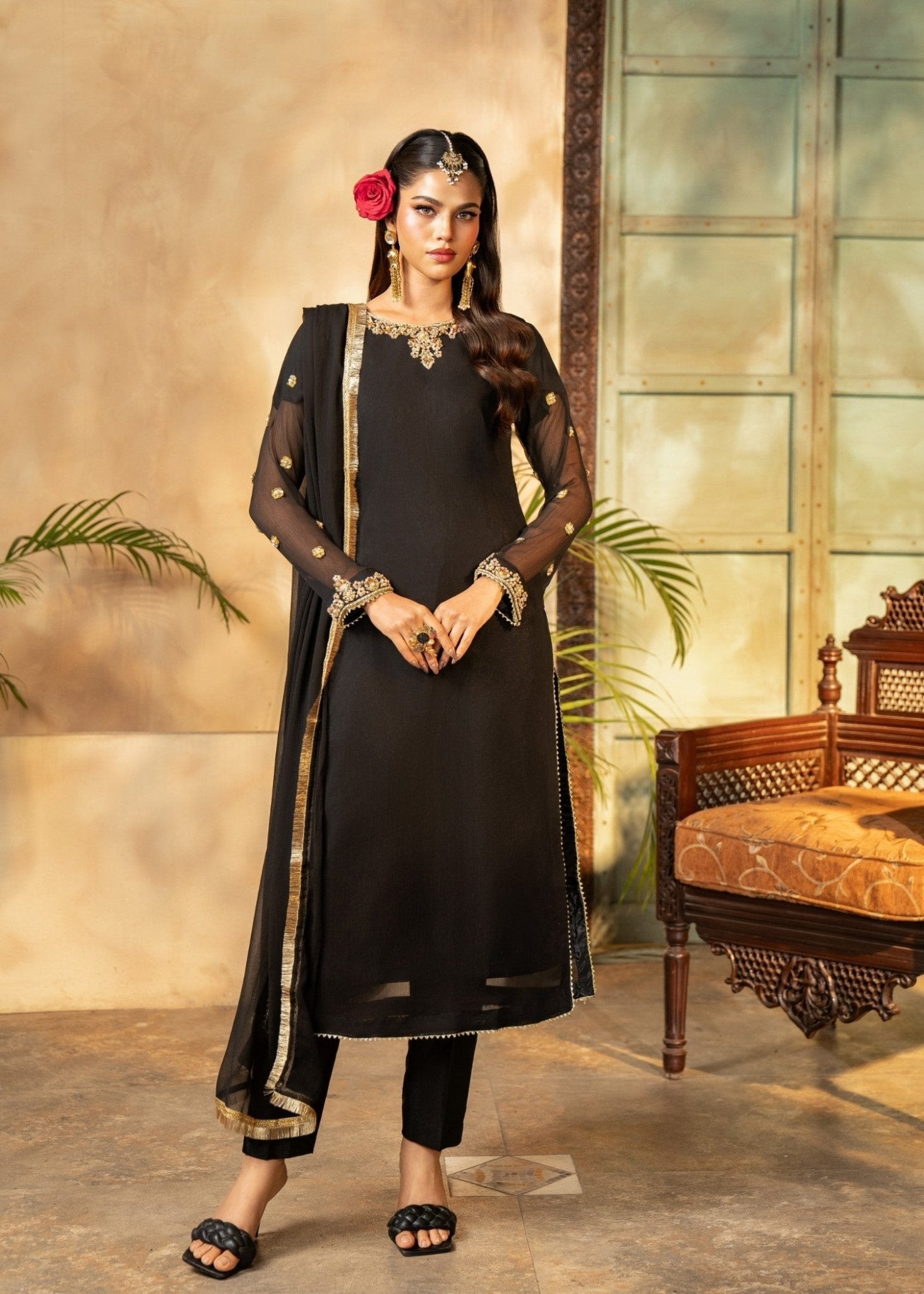 Black Kurta Set 04 - Maira FashionMaira FashionBlack Kurta Set 04
