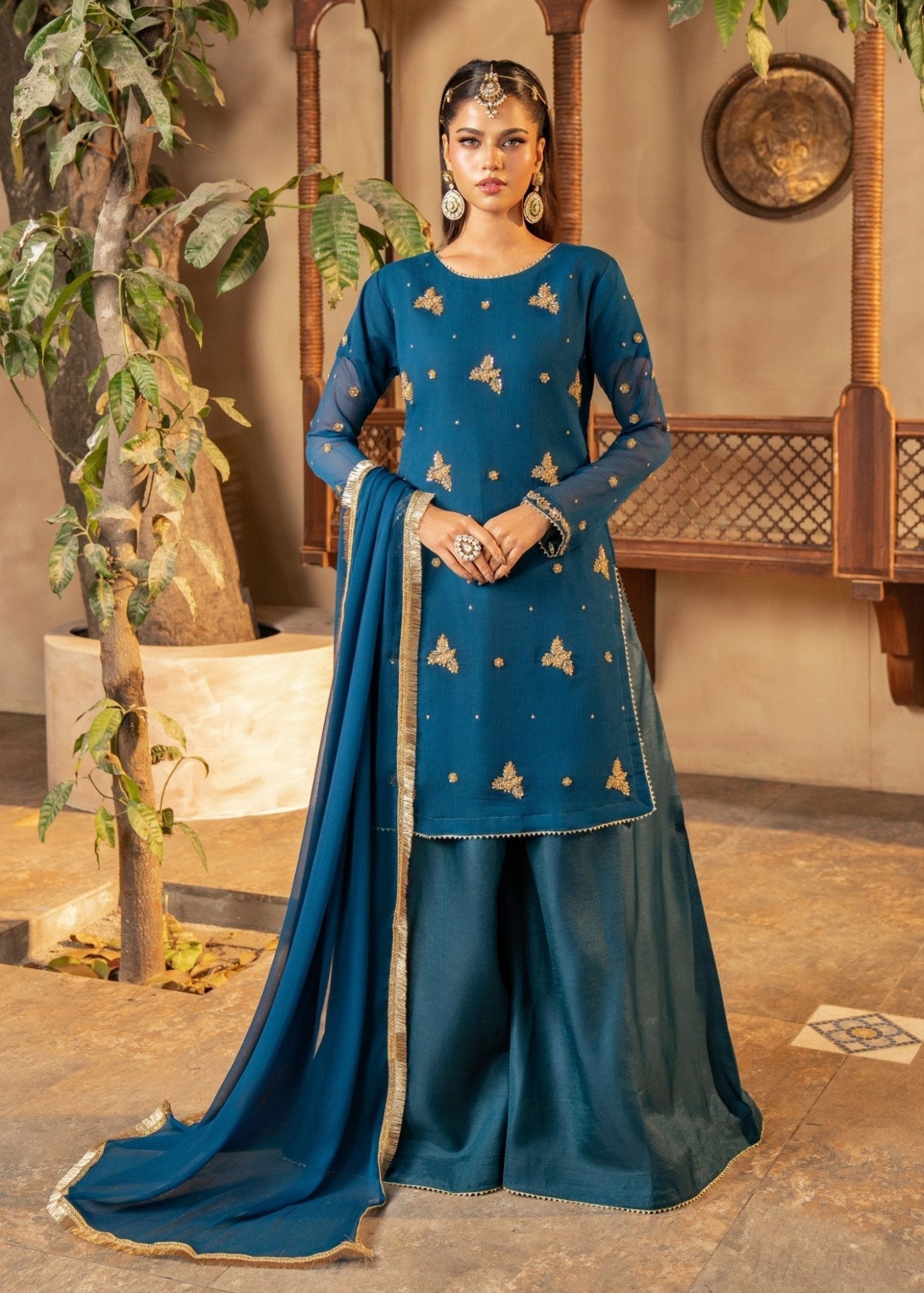 Blue Sharara 10 - Maira FashionMaira FashionBlue Sharara 10