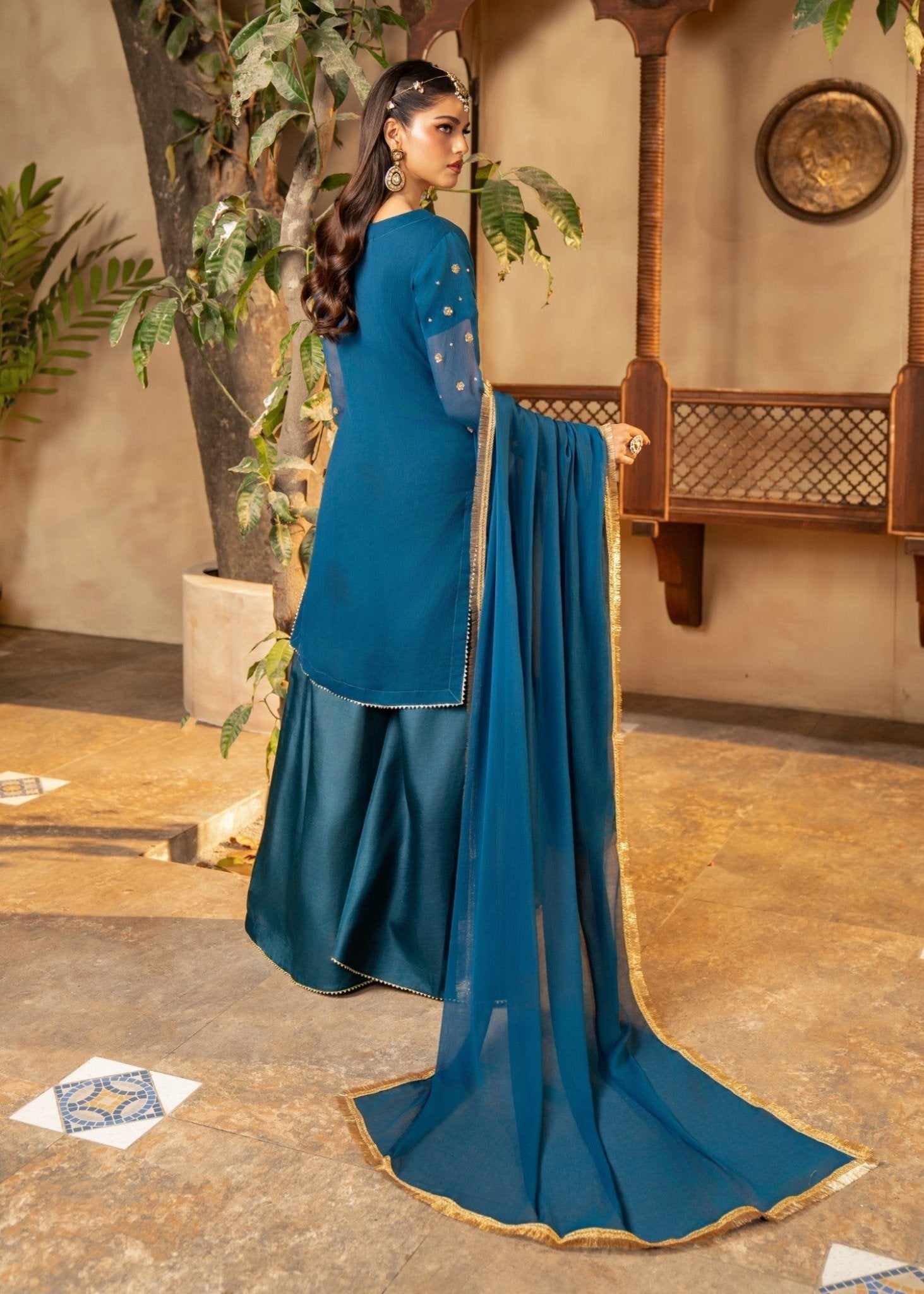 Blue Sharara 10 - Maira FashionMaira FashionBlue Sharara 10