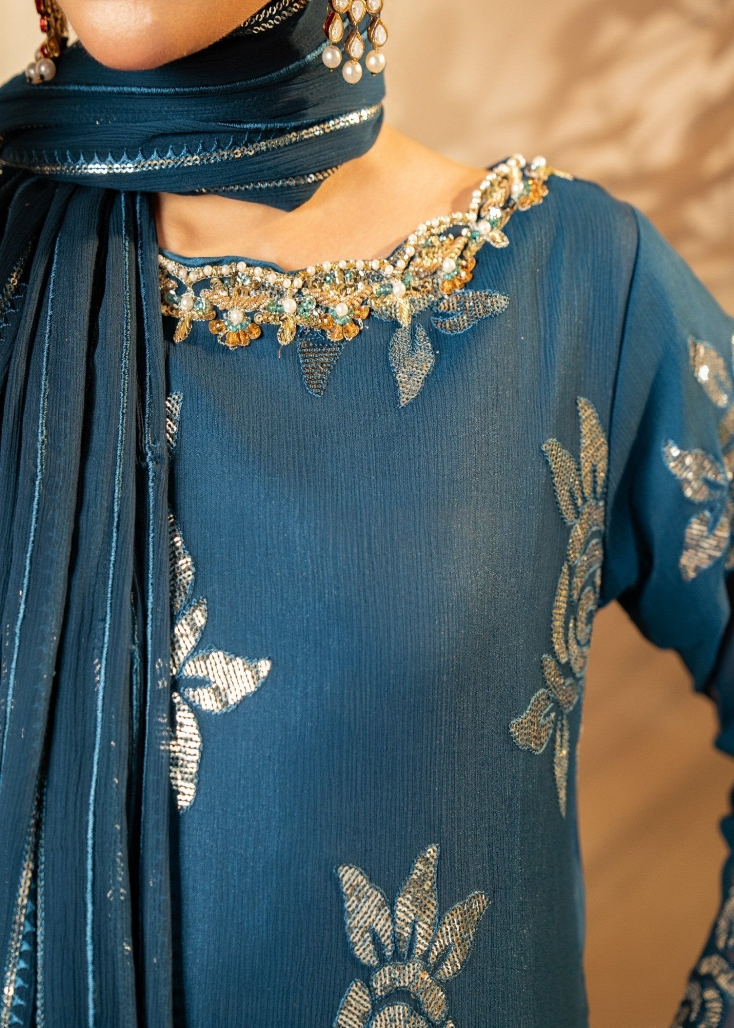 Dark Blue Kurta Set16 - Maira FashionMaira FashionDark Blue Kurta Set16