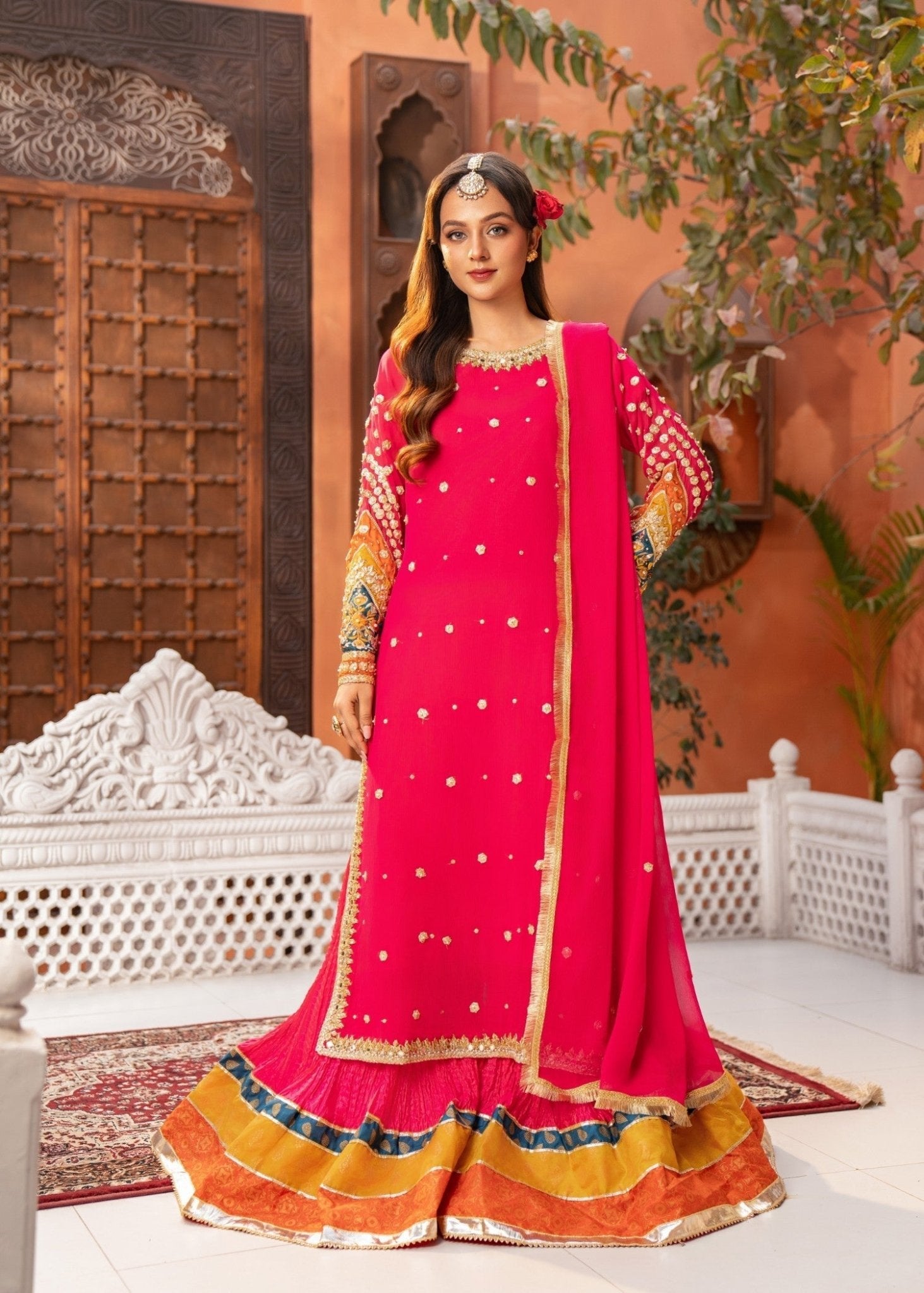 Dark Pink Sharara - Maira FashionMaira FashionDark Pink Sharara
