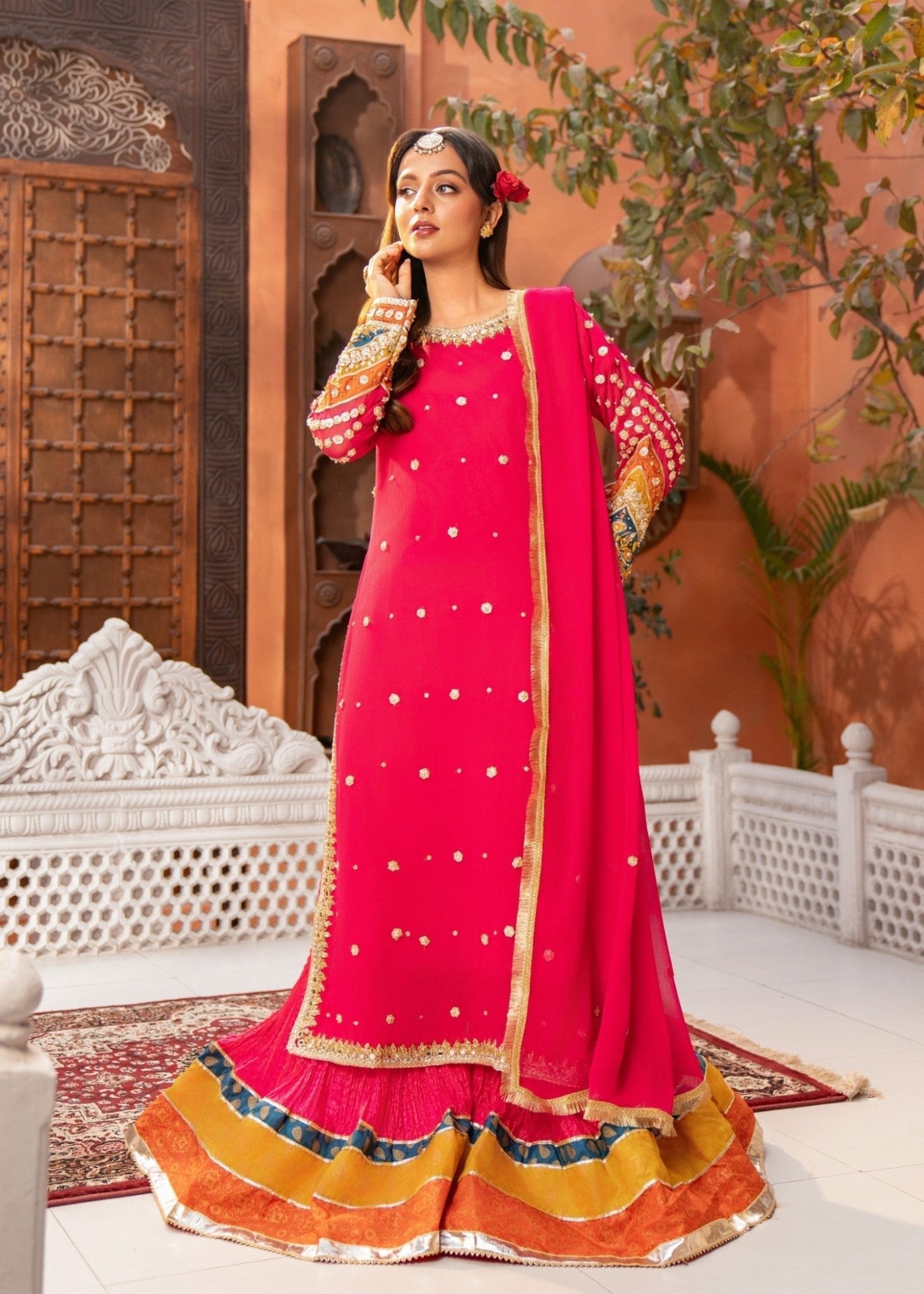 Dark Pink Sharara - Maira FashionMaira FashionDark Pink Sharara