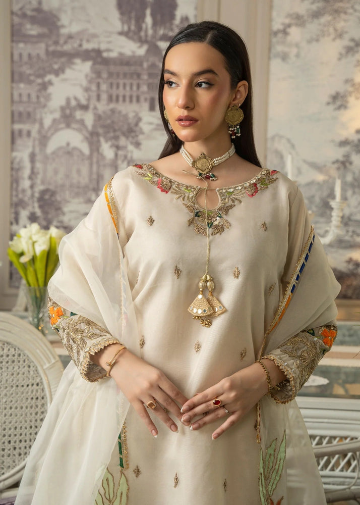Beige Embroidered Kurta set