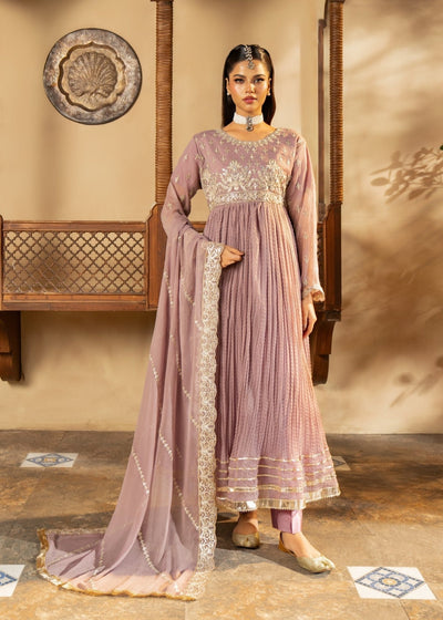 Chiffon Pishwas in Lilac by Maira Fashion
