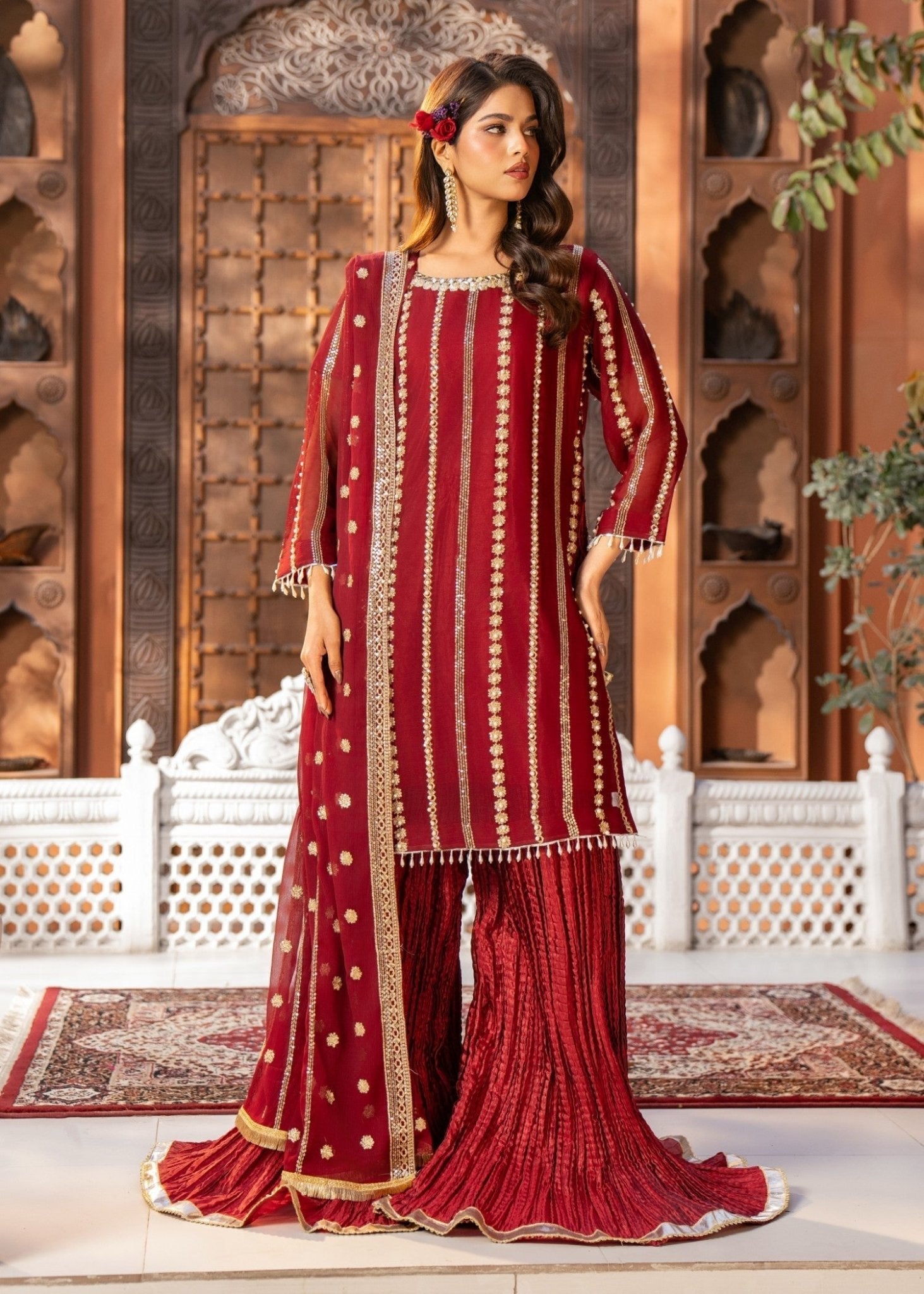 Maroon Sharara 19 - Maira FashionMaira FashionMaroon Sharara 19