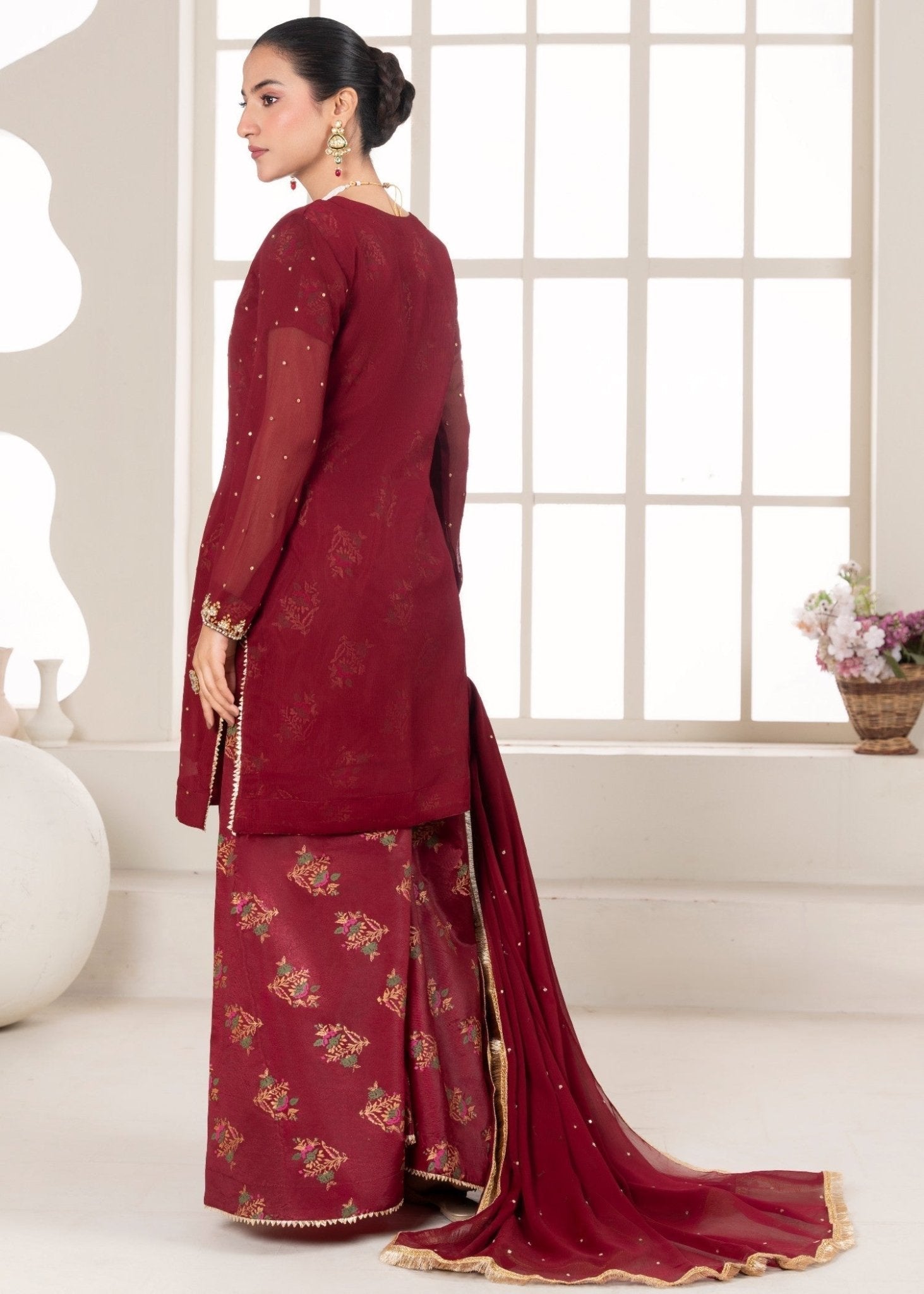 Maroon Sharara 25 - Maira FashionMaira FashionMaroon Sharara 25