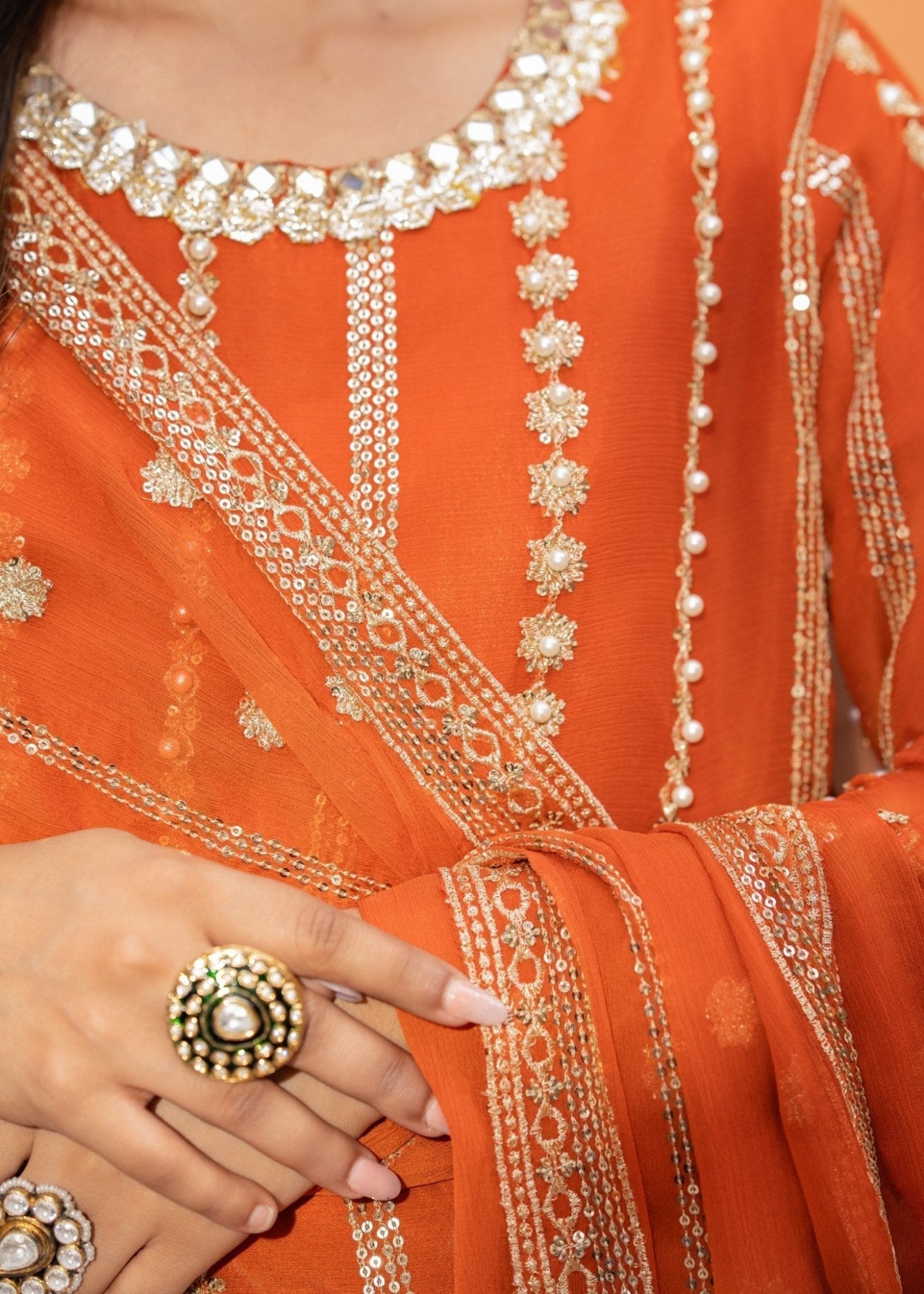 Orange Sharara 02 - Maira FashionMaira FashionOrange Sharara 02