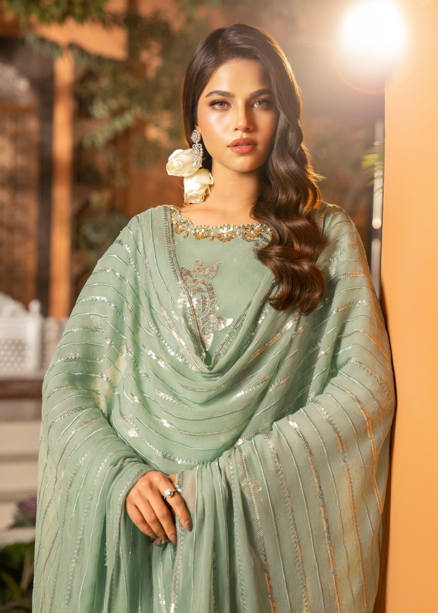 Pastel Green Kurta Set 12 - Maira FashionMaira FashionPastel Green Kurta Set 12