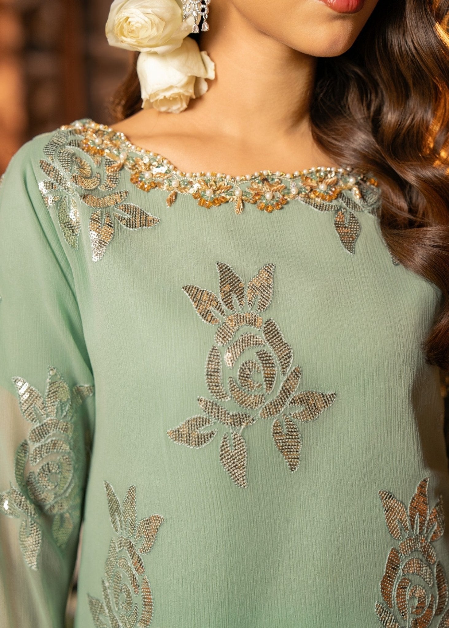 Pastel Green Kurta Set 12 - Maira FashionMaira FashionPastel Green Kurta Set 12