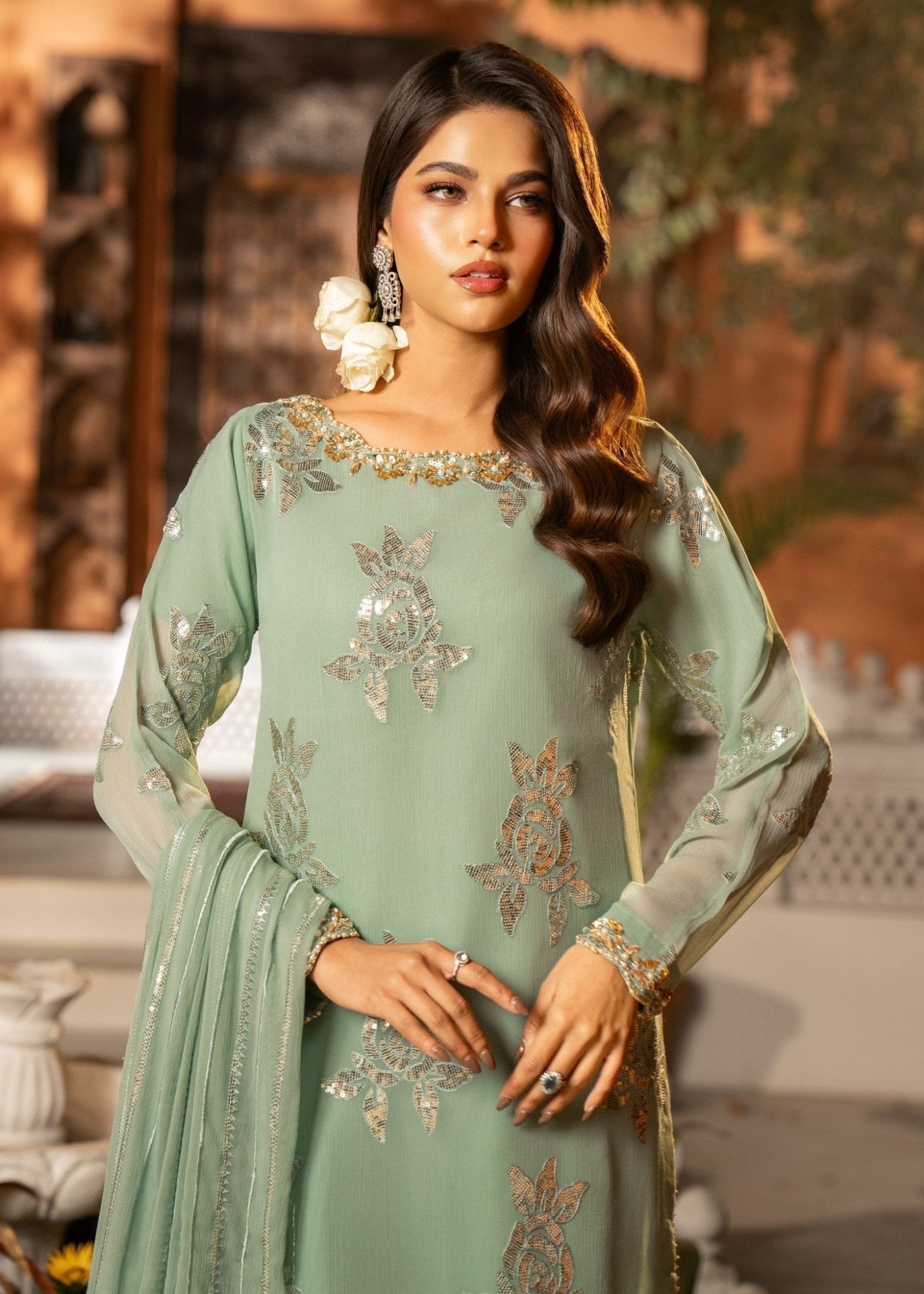 Pastel Green Kurta Set 12 - Maira FashionMaira FashionPastel Green Kurta Set 12