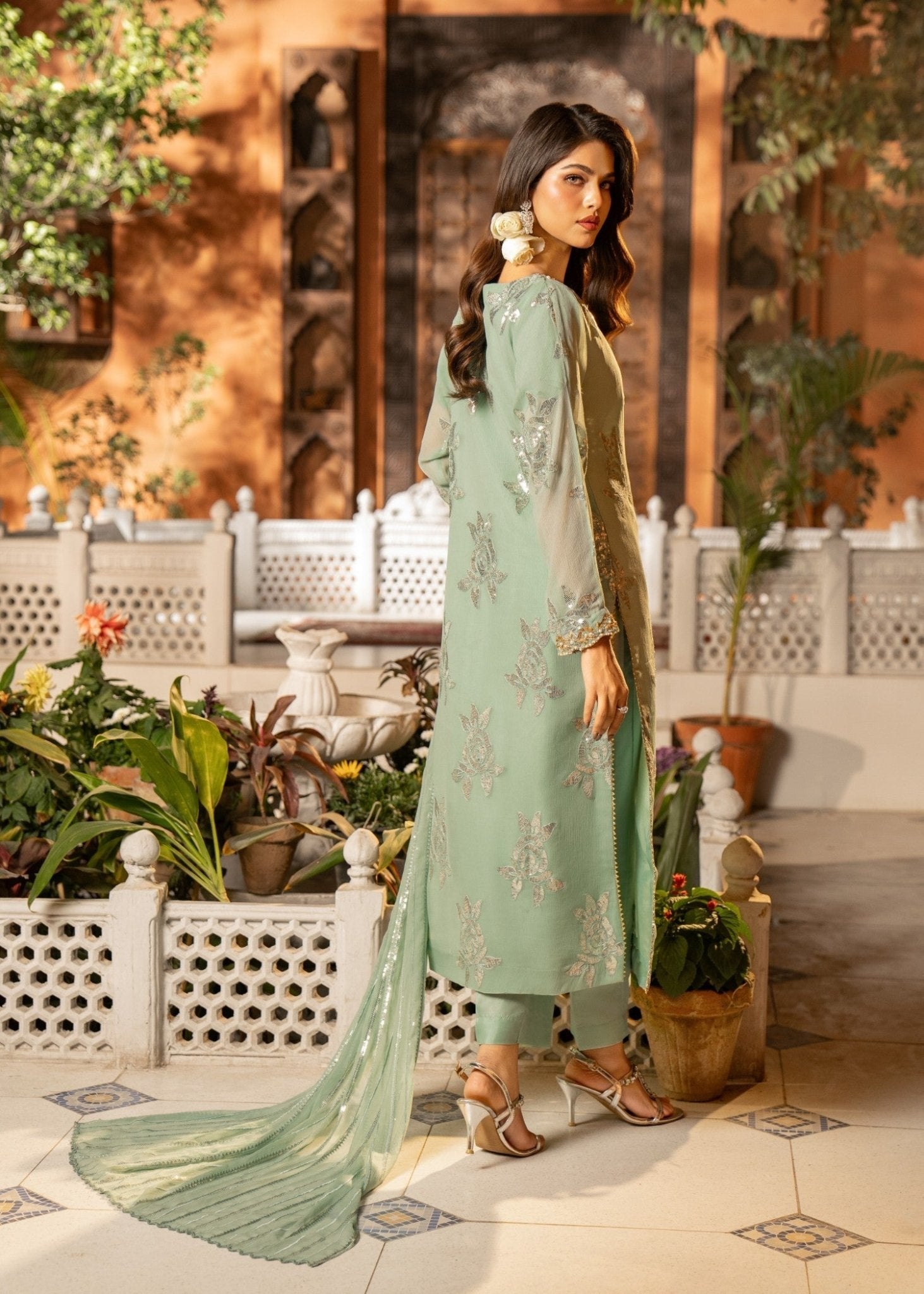 Pastel Green Kurta Set 12 - Maira FashionMaira FashionPastel Green Kurta Set 12