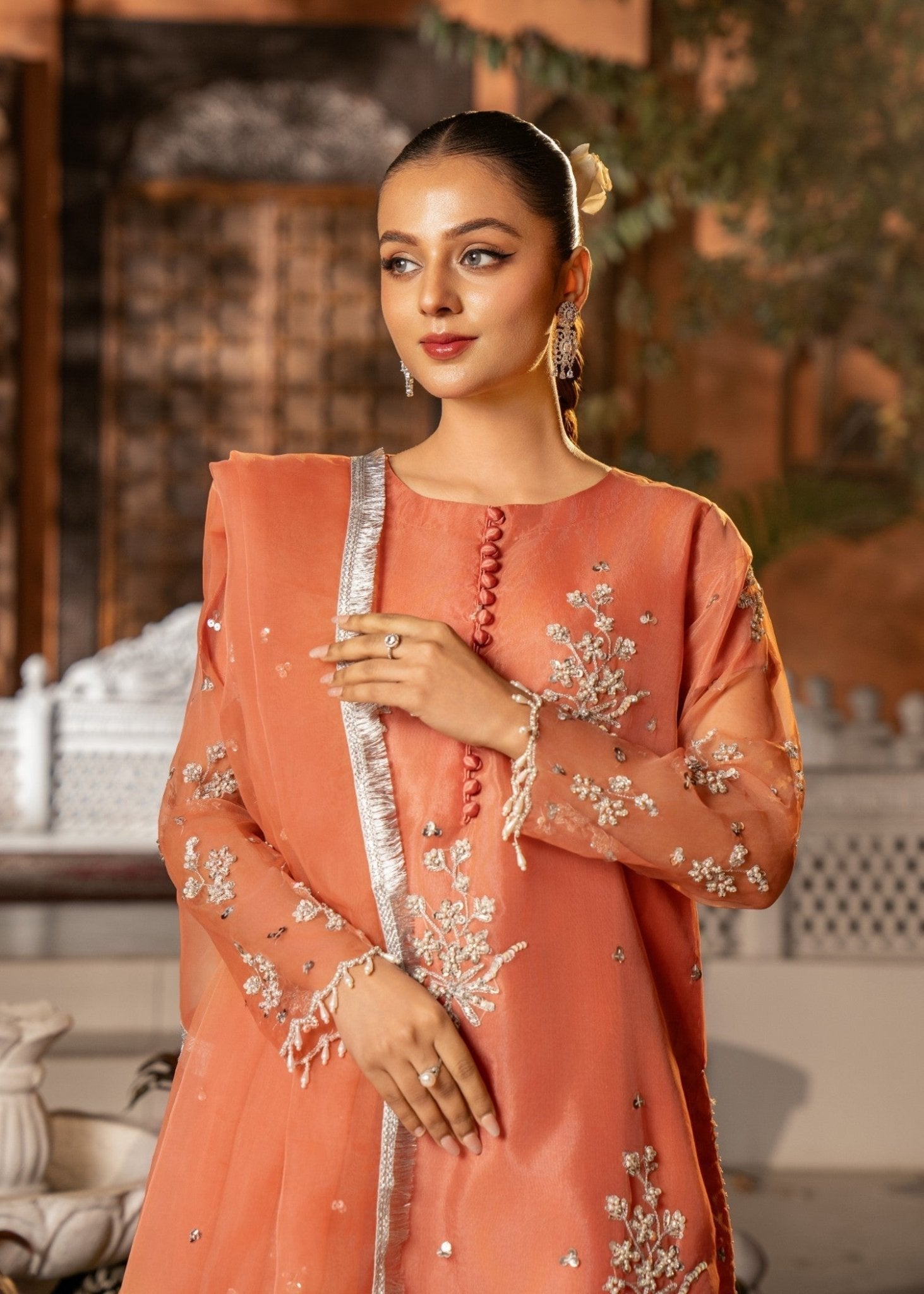 Peach Kurta Set 09 - Maira FashionMaira FashionPeach Kurta Set 09