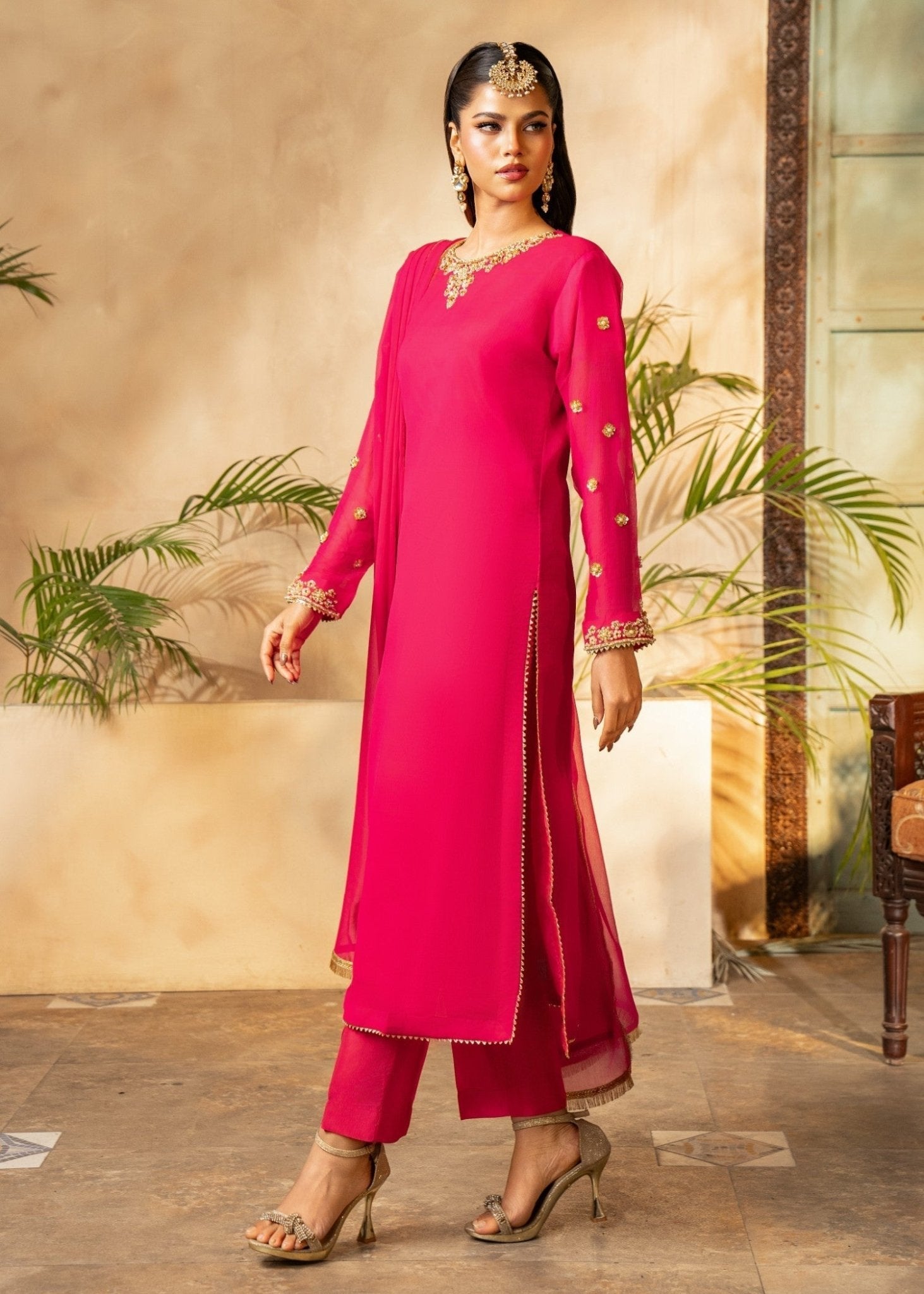 Pink Kurta Set 08 - Maira FashionMaira FashionPink Kurta Set 08