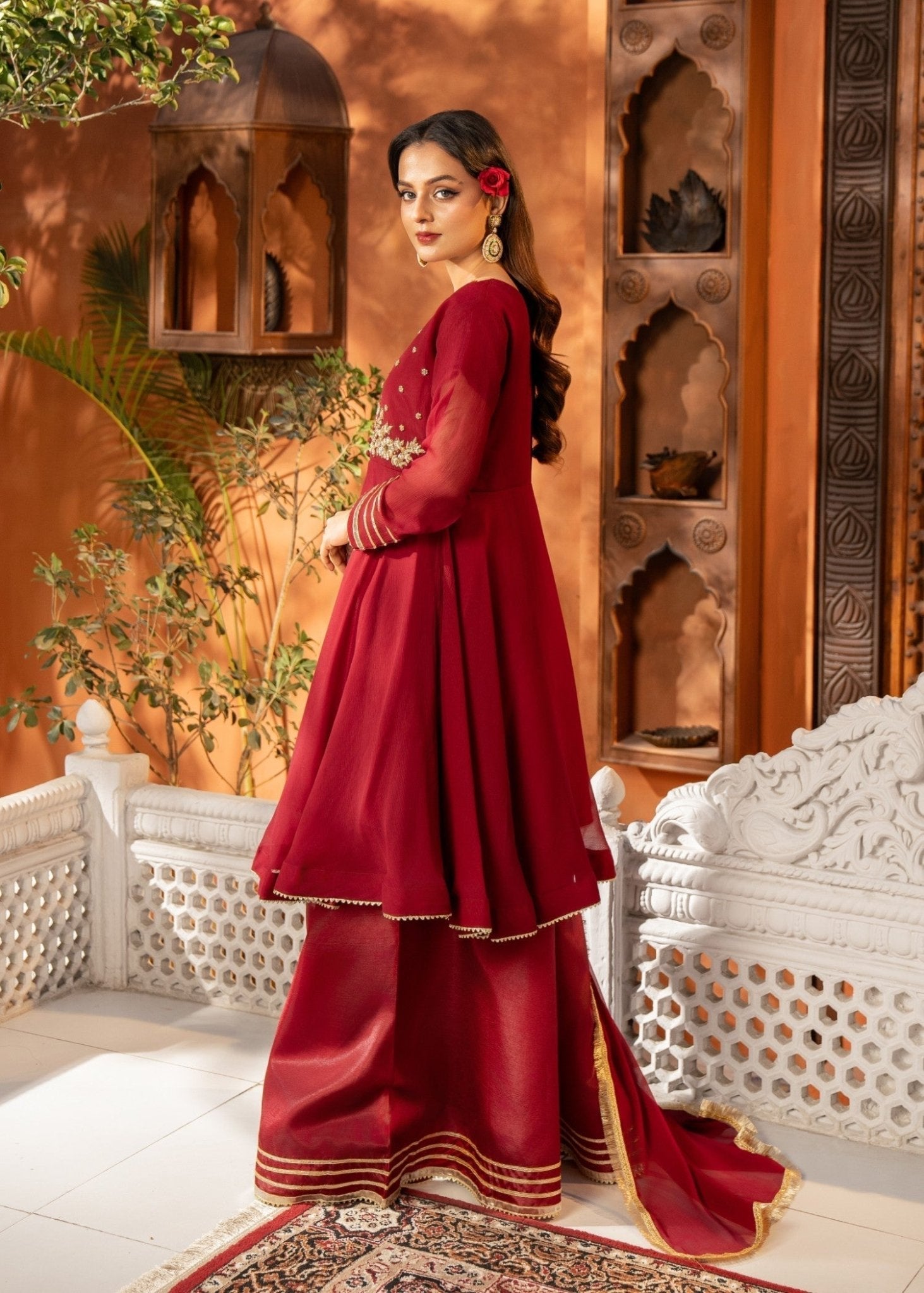 Red Sharara 20 - Maira FashionMaira FashionRed Sharara 20