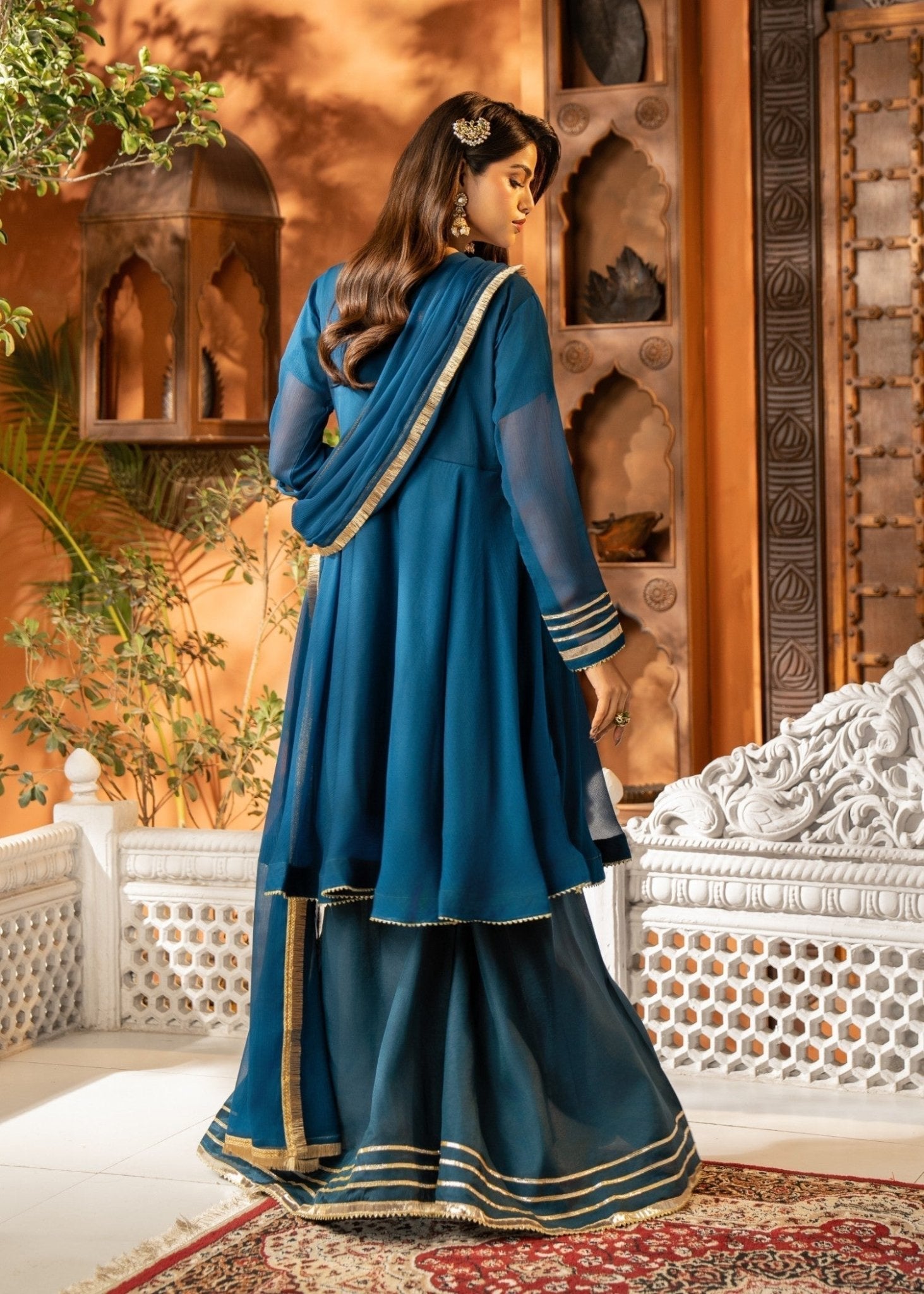 Teal Sharara 01 - Maira FashionMaira FashionTeal Sharara 01