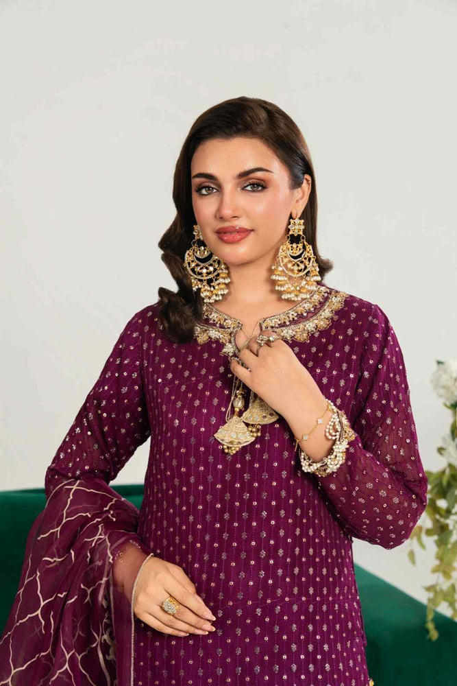 Purple Plazo Set